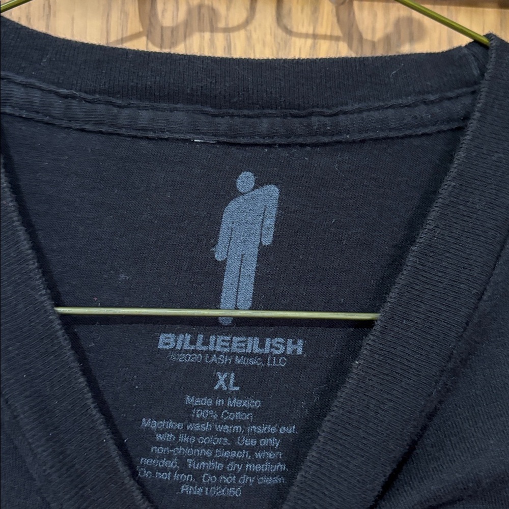 Billie Eilish XL cotton Black Graphic T-Shirt - Picture 2 of 4